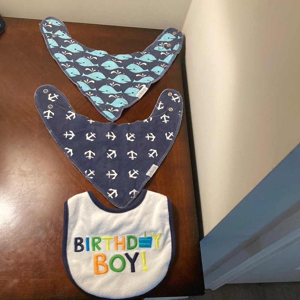 Three boy bibs